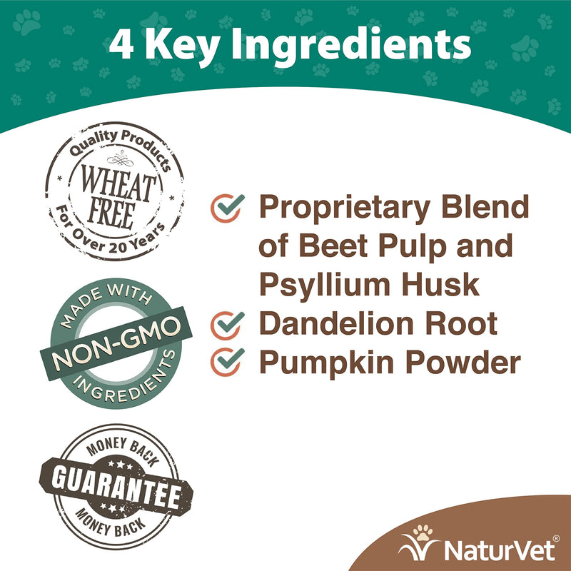 NaturVet - No Scoot for Dogs - Plus Pumpkin - Supports Healthy Anal Gland & Bowel Function - Enhanced with Beet Pulp & Psyllium Husk 120 Soft Chews - BeesActive Australia