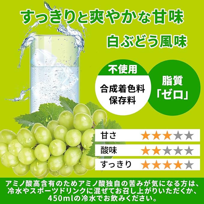 [White Grape Flavor] Essential Amino Acid Supplement EAA Beta-Alanine Contains Hulk Factor 520g Made in Japan - BeesActive Australia
