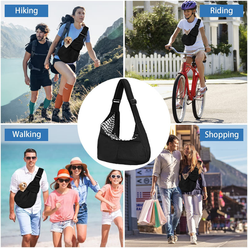Pet Sling Carrier, Small Dogs and Cats Carrier Sling, Hand Free Adjustable Small Pets Shoulder Bag for Traveling, Outdoor (Pets Weight: 5-17LB) - BeesActive Australia