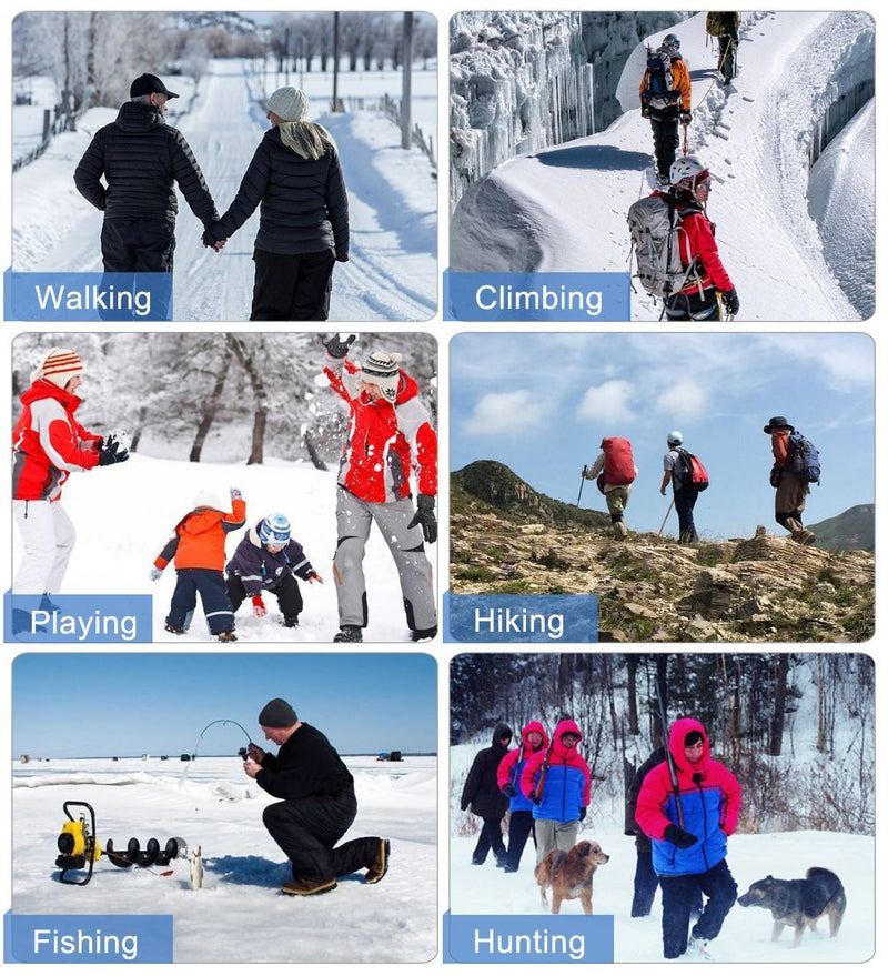Perfect Life Ideas Ice Grippers Cleats for Shoes and Boots - 2 Pack Anti Slip Shoe Grip Crampons Spikes for Snow and Ice Make Winter Walking Safer and Provide Stability for Both Men and Women - BeesActive Australia
