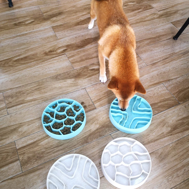 8-Inch Slow Feeder Dog Bowl, Dog Bowl, Maze Pet Bowls,Cat Bowls,Anti Gulping Healthy Eating, Slow Feeder Pet Bowl, Slow Eating Healthy Design for Small Medium Size Dogs & Cats Primary color - BeesActive Australia