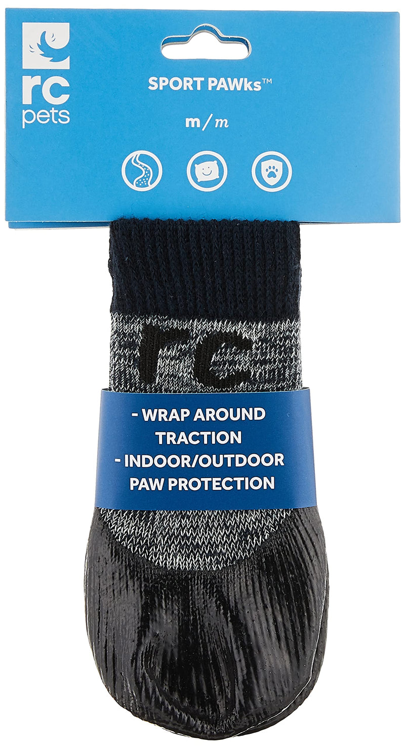 RC Pet Products Sport Pawks Dog Socks, Paw Protection Charcoal Heather Medium - BeesActive Australia