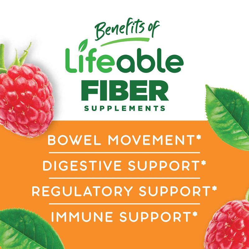 Lifeable Sugar Free Prebiotics Fiber for Kids - 4g - Great Tasting Natural Flavored Gummy Supplement - Keto Friendly - Gluten Free, Vegetarian, GMO Free - for Gut and Digestive Health - 90 Gummies - BeesActive Australia