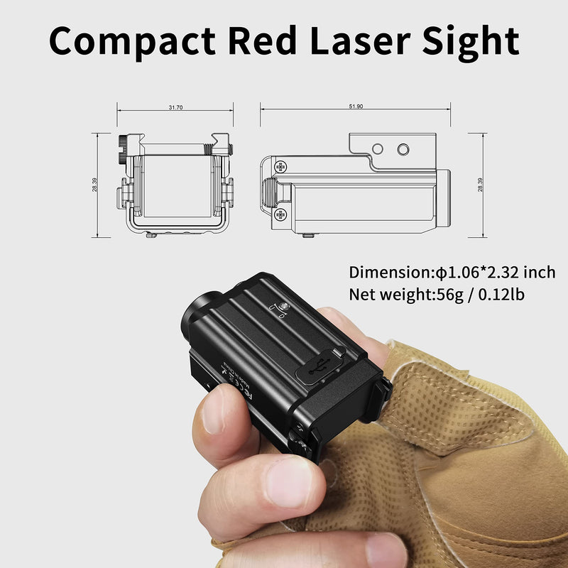 CRONHAWK 420Lumens Gun Light Laser Sight Rail Mounted Weapon Flashlight and Laser Light Combo for Shotgun, Pistol and Handgun with Picatinny Rail and GL Rails - Gun Accessories red - BeesActive Australia