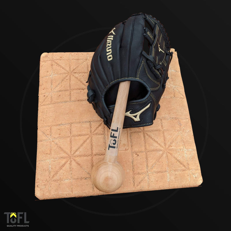 TOFL Baseball Glove Mallet - Sports Mitt Shaping Tool - Smooth Wood Stick Stretcher with Round Head for Breaking In, Tenderizing Stiff & New Gear - Non-Slip Strong, Ergonomic Grip - Long Wooden Handle - BeesActive Australia