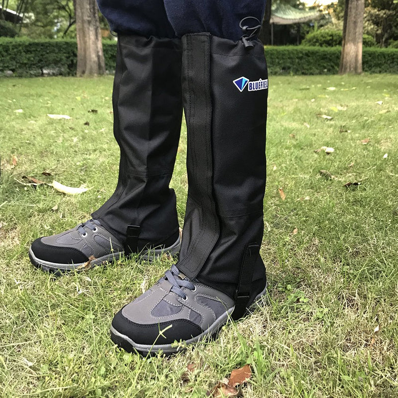 MAGARROW Leg Gaiters Hiking Snow Boot Gaiter Outdoor Waterproof Gaiters Shoes Cover Oxford Fabric Black Small - BeesActive Australia