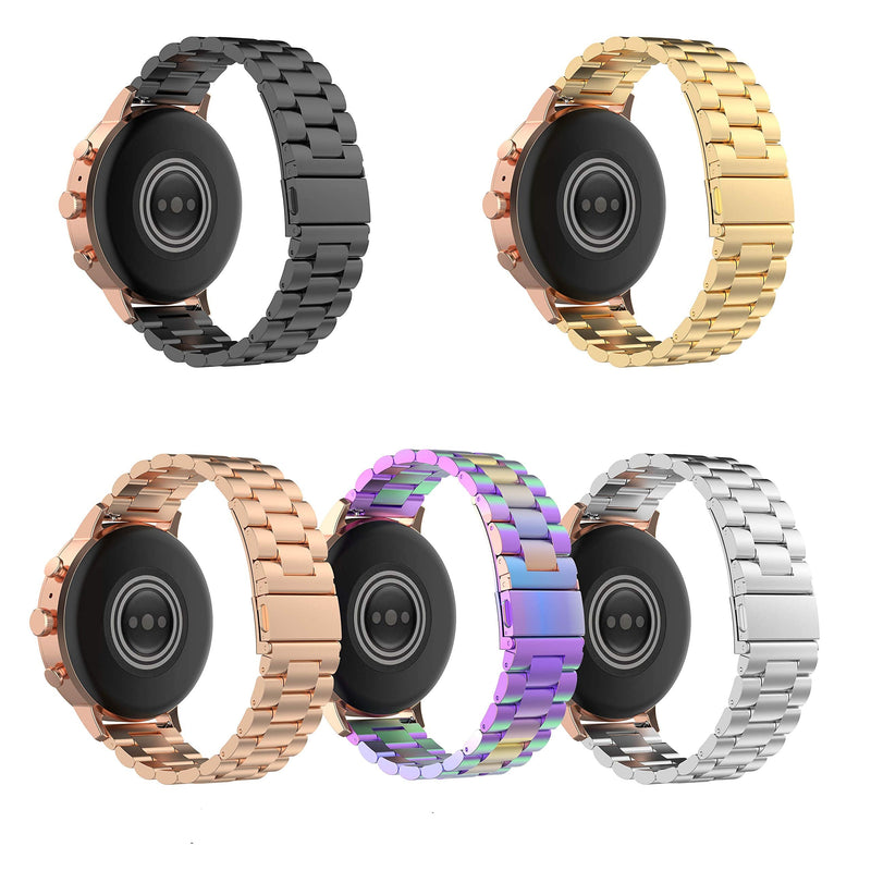 FitTurn Bands Compatible with Garmin Venu 2s SmartWatch -Replacement Classic Stainless Steel Metal WatchBand for Venu 2s SmartWatch (Rosegold) RoseGold - BeesActive Australia