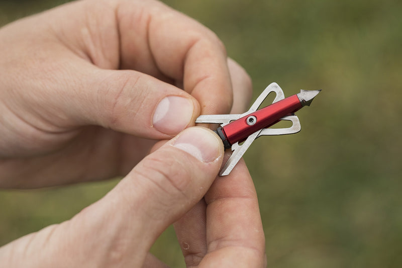 RAGE Chisel Tip 2 Blade Broadhead, 100 Grain with Shock Collar Technology - 3 Pack, Red, Model:65100 - BeesActive Australia