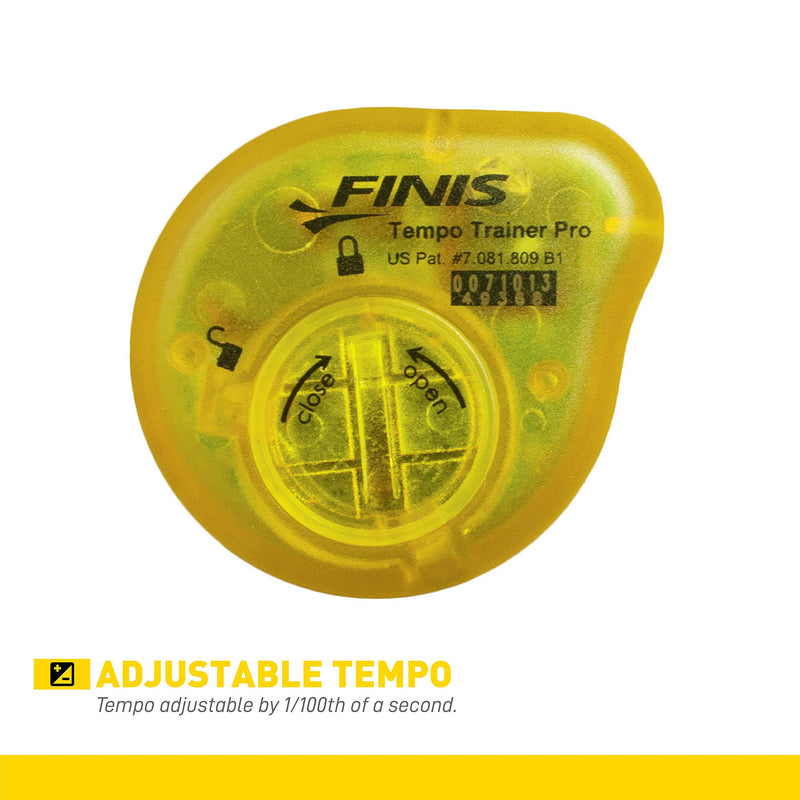 [AUSTRALIA] - FINIS Tempo Trainer Pro Audible Metronome Pacing Device Yellow/Blk Small 