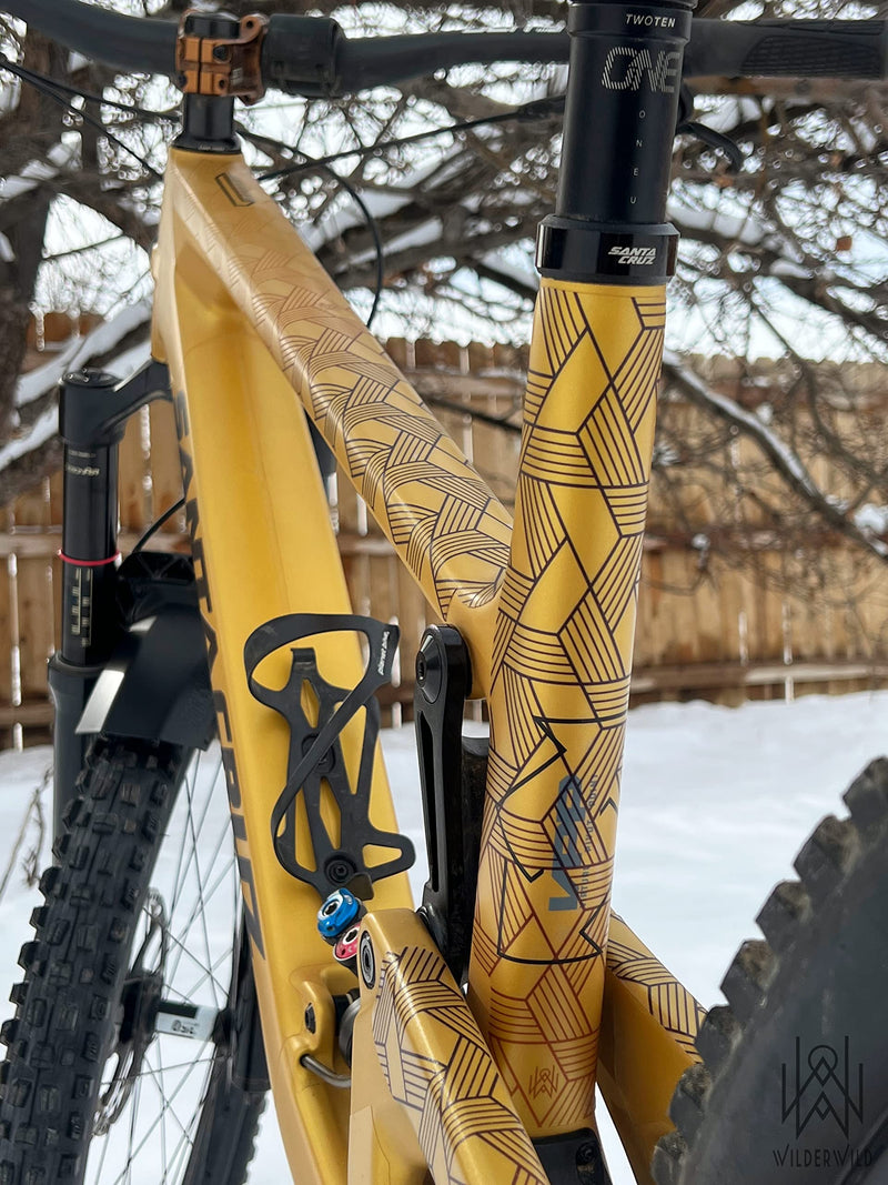 WilderWild Bike Frame Protection Tape- High Impact Clear Vinyl Wrap Includes Tool (4x72) Bicycle Frame Protector, Mountain Bike Frame Guard Chainstay Protector - BeesActive Australia