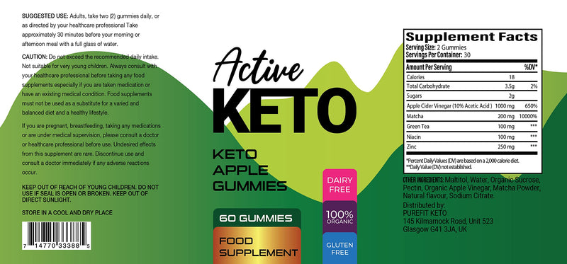 Active Keto Gummies 1000Mg Apple Gummies Supports Healthy Weight Loss (60 Gummies)- 1 Bottle - BeesActive Australia