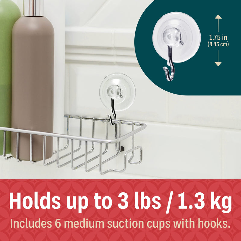 Suction Cup Hooks Wall Hooks for Hanging All Purpose Hook Wall Hangers Without Nails Heavy Duty Wall Hooks-Made in USA (3 lbs/ 6 Pack) 3 lbs* 6 Pack - BeesActive Australia