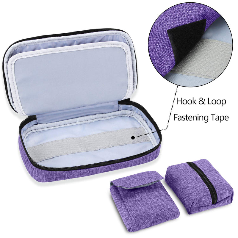 Luxja Diabetic Travel Bag, Diabetic Storage Case for Glucose Meter and Other Diabetic Supplies (Bag Only), Purple - BeesActive Australia