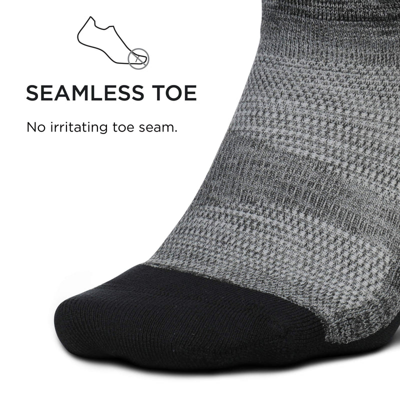 [AUSTRALIA] - Feetures Unisex Elite Light Cushion No Show Tab Sock Solid Large Gray 