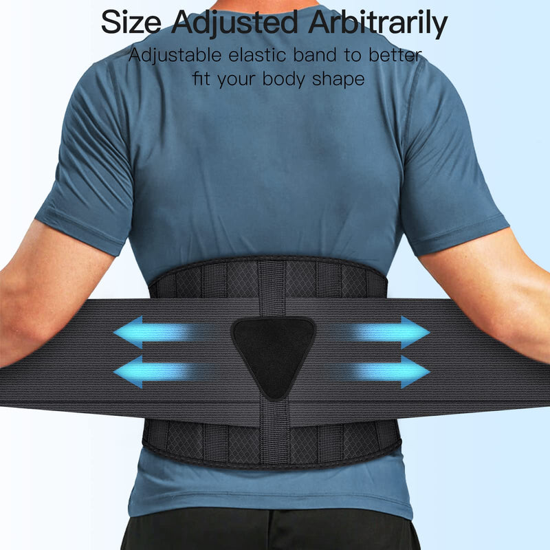 YAHA 2023 New Back Brace With Lumbar Pad, 16 Hole Mesh Lumbar Support for Lower Back Pain, Back Support Belt for Men&Women Relieve Sciatica, Herniated Disc, Scoliosis Back Pain (L (Waist 37"-45")) L (Waist 37"-45") - BeesActive Australia