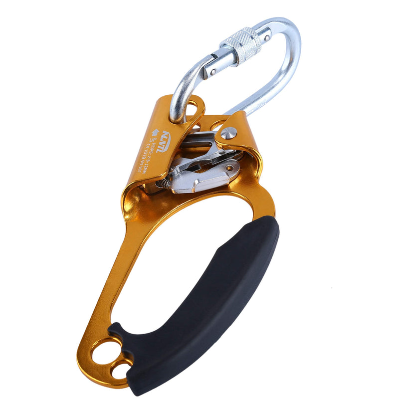 WILDKEN Climbing Hand Ascender Outdoor Mountaineering Tree Arborist Climbing Rappelling Equip Hand Ascender for 8-12MM Rope Left Right Hand Ascender Orange - Right - BeesActive Australia