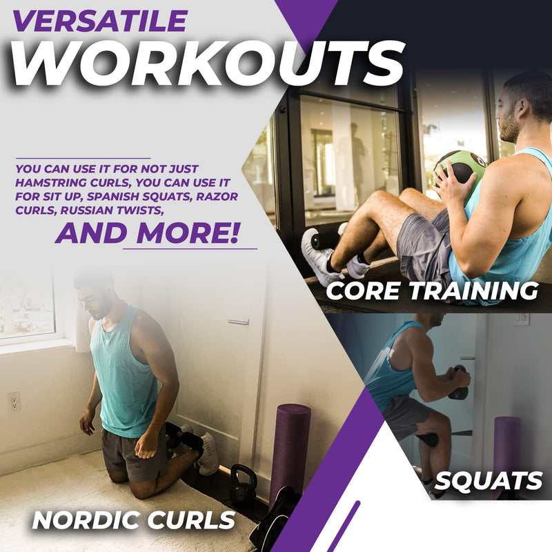 Hamstring Curl Strap - Premium Home Workout Gear - 10 Second Setup Nordic Curl - Rated for 300+ pounds - Used for Hamstring Curls, Spanish Squats, Ab Workout, Nordic Curl - BeesActive Australia