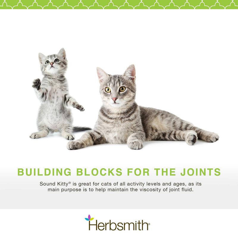Herbsmith Sound Kitty – 5-in-1 Joint Care for Cats with Chondroitin, Glucosamine & MSM- Natural Joint Pain Relief for Cats – 75g - BeesActive Australia