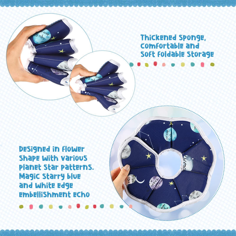 Cat Recovery Collar Adjustable Waterproof Cat Soft Cotton Cone Postoperative Protection Cone Collar Starry Sky Blue Cat Collar Comfortable Protective Pet Collar for Cat Kitten Dogs Small - BeesActive Australia