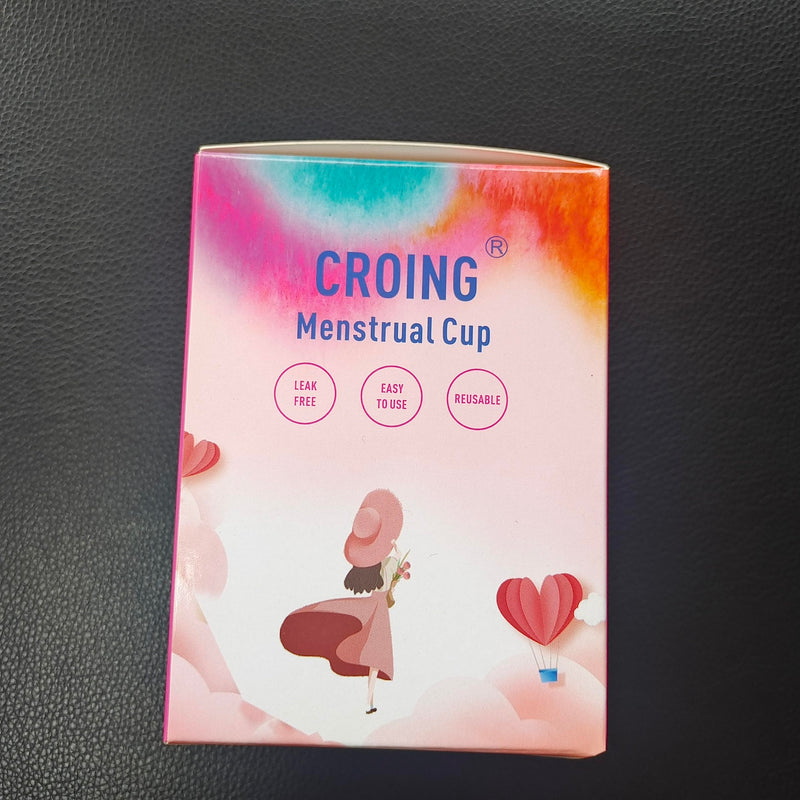 CROING 𝙈𝙚𝙣𝙨𝙩𝙧𝙪𝙖𝙡 𝘾𝙪𝙥 Reusable Menstrual Cups Set of 4, Period Cup, 2 pcs Small and 2 pcs Large ( Purple and White) - BeesActive Australia