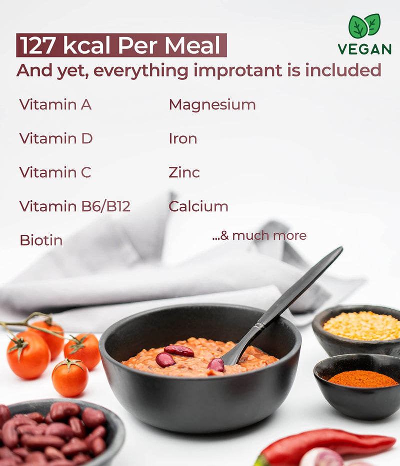 NUPO Diet Meal Chili Sin Carne – Premium Diet Meal for Weight Management I Complete Meal Replacement for Weight Control I 10 Servings I Very Low-Calorie Diet, Vegan, Gluten Free, GMO Free 340 g (Pack of 1) - BeesActive Australia