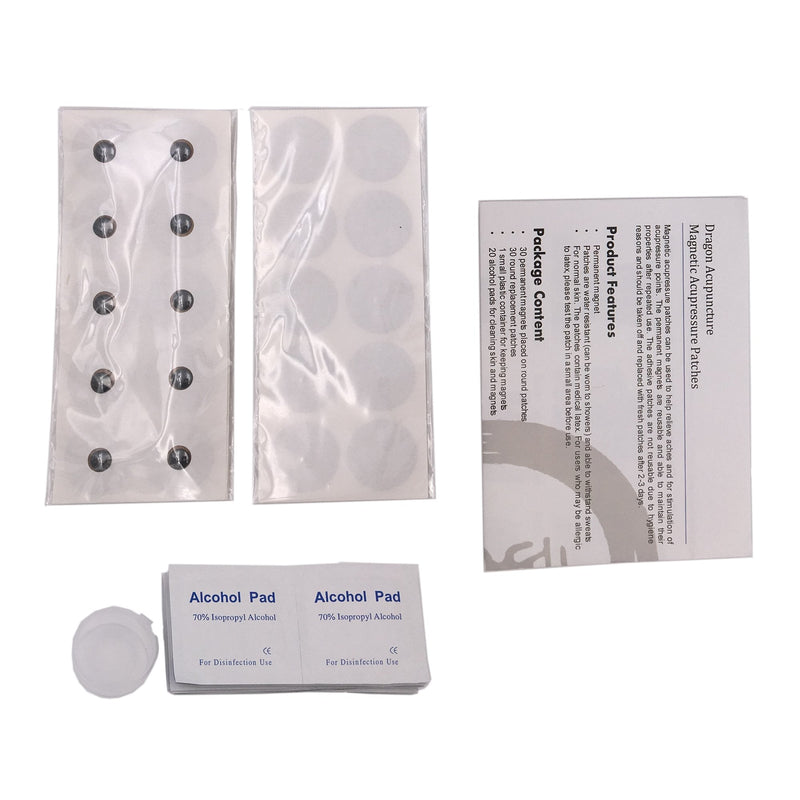 Magnetic Acupressure Patches 600 Gauss 30 Magnets 30 Replacement Adhesives Kit Magnet Therapy - BeesActive Australia