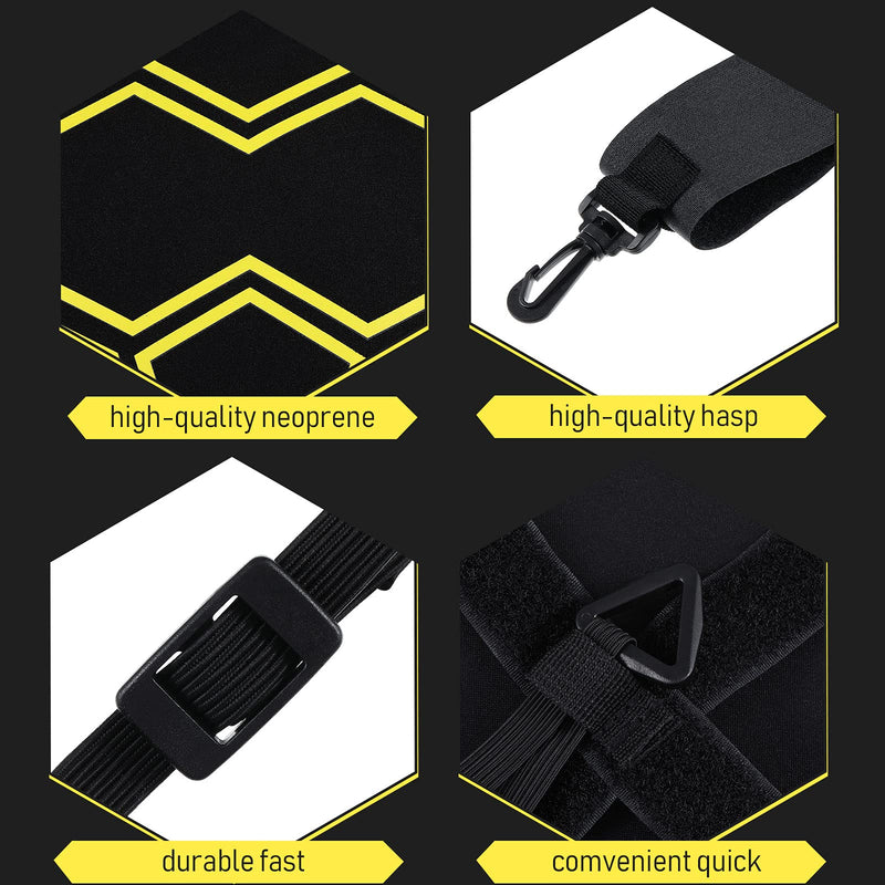 2 Pieces Soccer Trainer Soccer Training Equipment Aid Adjustable Football Training Belt Solo Soccer Trainer for Kids Adults for Volleyball Control Skills Juggling Kicking Practice Yellow - BeesActive Australia