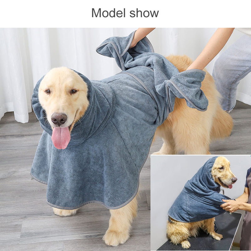 ZRREMRE Large Dog Towel Dog Drying Coat Super Absorbent Microfiber Bathrobe for Dogs, Quick Dry Bath Grooming Treatment, Soft and Comfortable Protects Dog Hair Suitable for Medium Large Dogs Towel XL - BeesActive Australia
