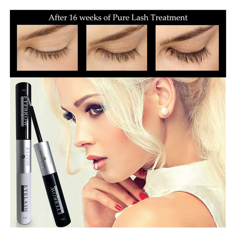 2-in-1 Eyelash Growth Serum & Eyebrow Growth Serum for Longer, Fuller Lashes & Brows - Natural & Organic Lash Growth Serum and Eyebrow Hair Growth Enhancer - Day and Night Lash Boost Serum - 0.34 oz - BeesActive Australia