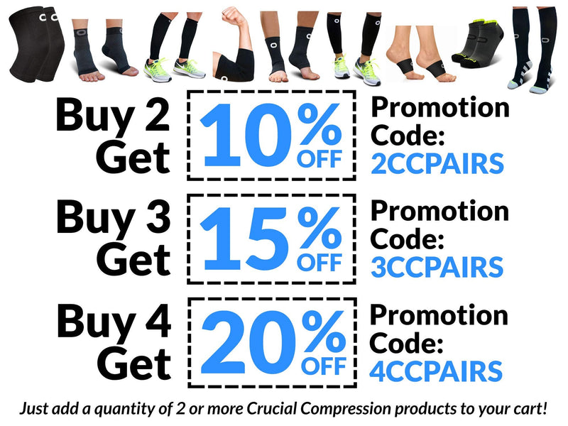 Crucial Compression Socks for Men & Women (20-30mmHg) Running, Athletic, Travel Large-X-Large Black / Blue - BeesActive Australia
