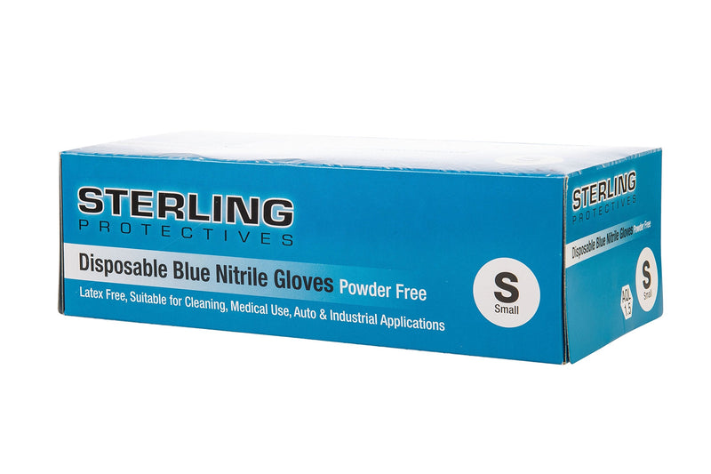 Sterling Protectives, Blue Nitrile Disposable Gloves, 100 Pack, Powder Free AQL 1.5, Premium Gloves M (Pack of 100) - BeesActive Australia