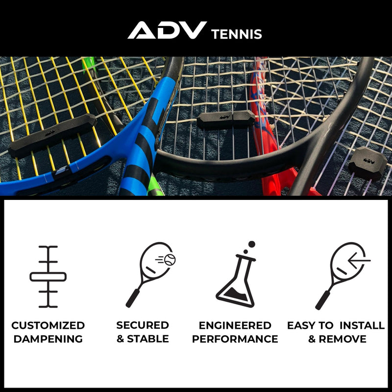 [AUSTRALIA] - ADV Tennis Vibration Dampener - Set of 3 - Ultimate Shock Absorbers for Racket and Strings - Premium Quality, Durable, and 100% Reliable - Poly-Silicone Material Technology Midnight | Variety 3-Pack 