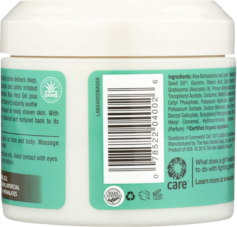 Jason Natural Cosmetics, Cream Aloe Vera 84%, 4 Ounce - BeesActive Australia