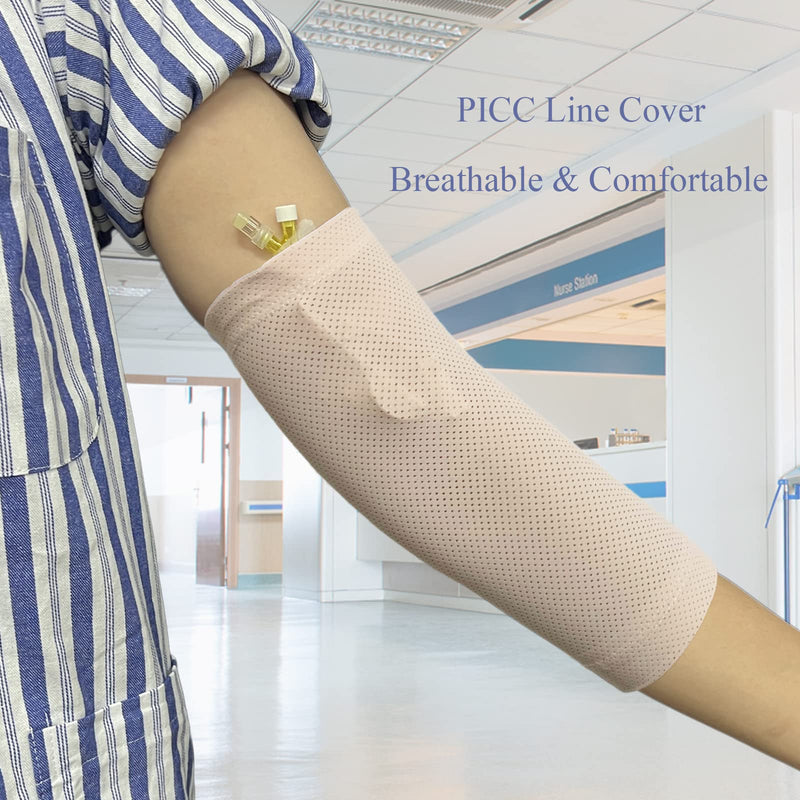 Ultra-Soft PICC Line Cover - Adult PICC Sleeve Arm Nursing Cast Protector,Non-Slip, Breathable, Comfortable (M) M - BeesActive Australia
