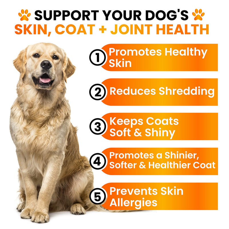 Omega 3 for Dogs - Fish Oil for Dogs Chews - Allergy and Dog Itch Relief - Dog Anti Shedding Supplement - Joint Health Treatment - Dog Skin and Coat Supplement - Salmon Oil - EPA & DHA Fatty Acids - BeesActive Australia