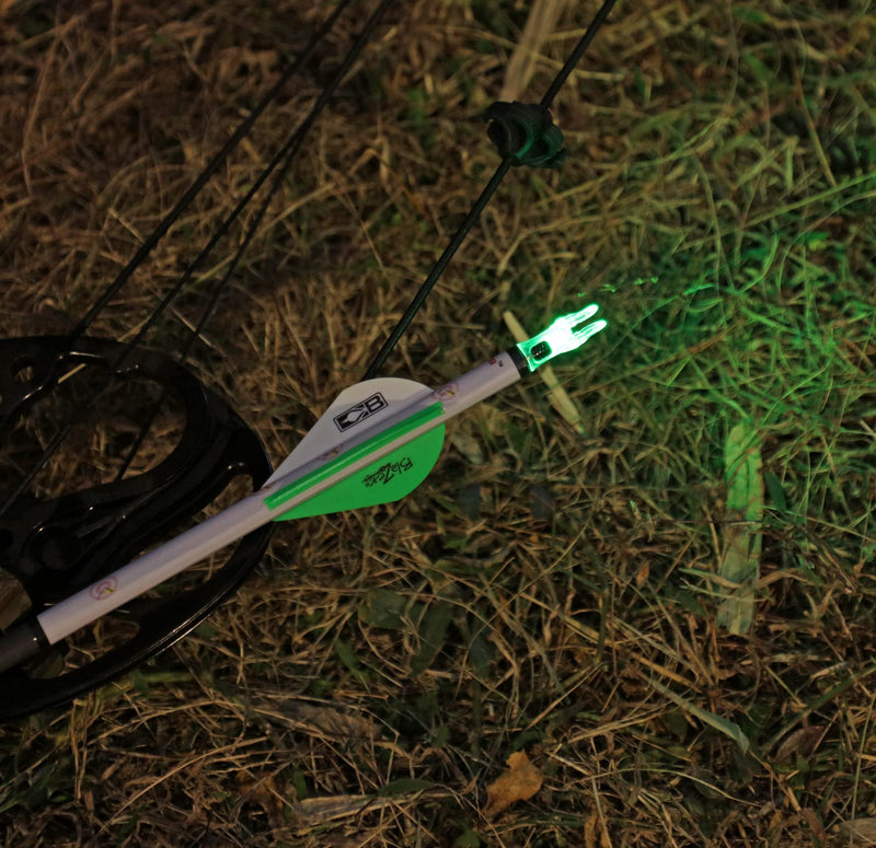 DEEPOWER S Lighted Nock for Arrows with .244/6.2mm Inside Diameter with ON/Off Switch Arrow Nocks for Archery Hunting Green - BeesActive Australia
