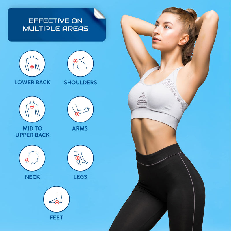 Ultra Back Roller, Small Roller Digs Deeper into Back Muscles Than Larger Rollers, Better Than Foam Rollers or Wheels, Trigger Point Massager, Real Back Pain Relief, Easy No Balancing, Back Stretcher - BeesActive Australia