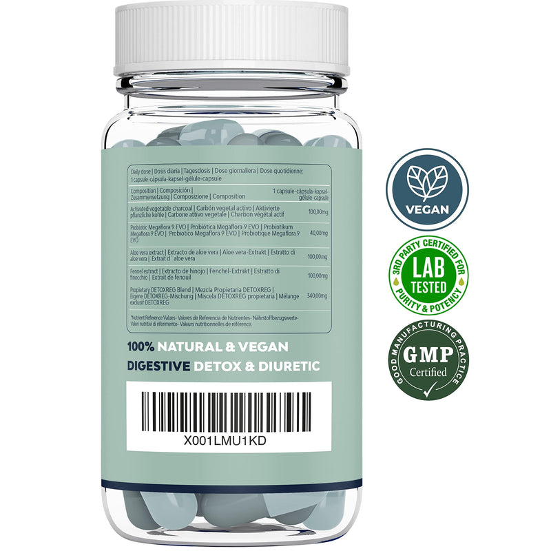 Detox | 45 Night Colon Detox & Cleanse | Supports Constipation Relief & Bloating with Probiotics | Herbal Laxatives for Regularity & Gut Health Support* | Gluten-Free, 3rd-Party Tested | 60 Capsules - BeesActive Australia
