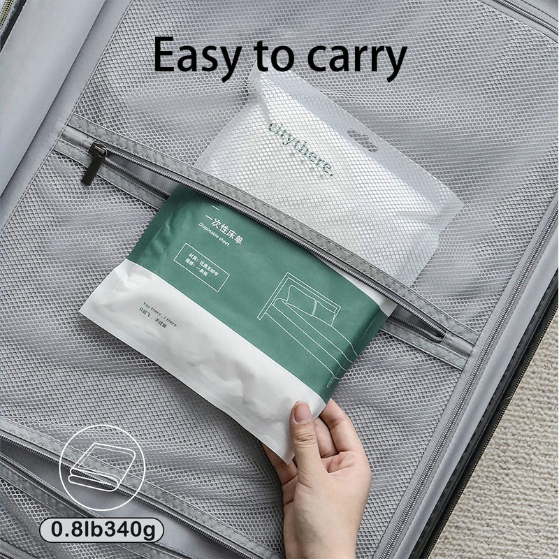 RZOZSZEZ Disposable Bed Sheets Travel Disposable Bedding Set With 1 Bed Sheet 1 Quilt Cover And 2 Pillowcase, Portable Ready-To -Use Disposable Sheets For Travel Hotels Camping Overnight Stay - BeesActive Australia