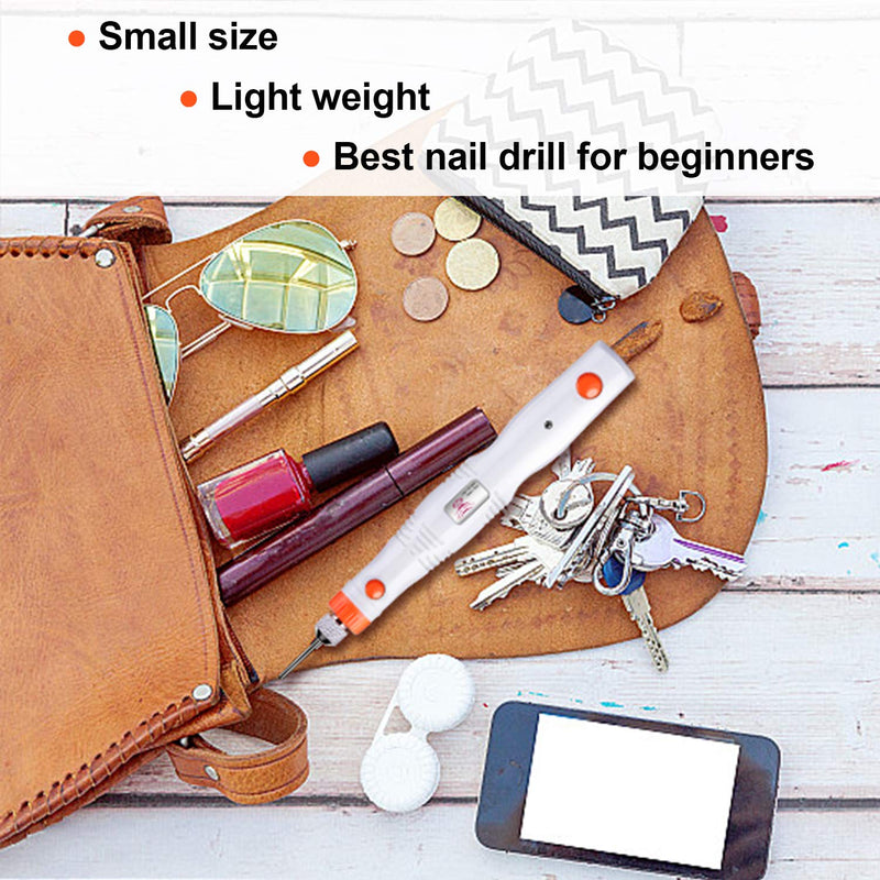 Makartt Nail Drill Rechargeable Cordless Nail Drill Machine 18000 RPM Portable Handpiece File Drill Bits Manicure Pedicure Removing Nail Extension Gel Polish Acrylic Nails Gel Nails Dip Powder - BeesActive Australia