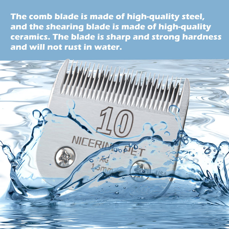 Detachable Pet Clipper Blades Compatible with Most Oster A5&Wahl KM Series Clippers, Dog Clippers for Grooming, Andis Clippers #10:1/16"(1.5mm) - BeesActive Australia