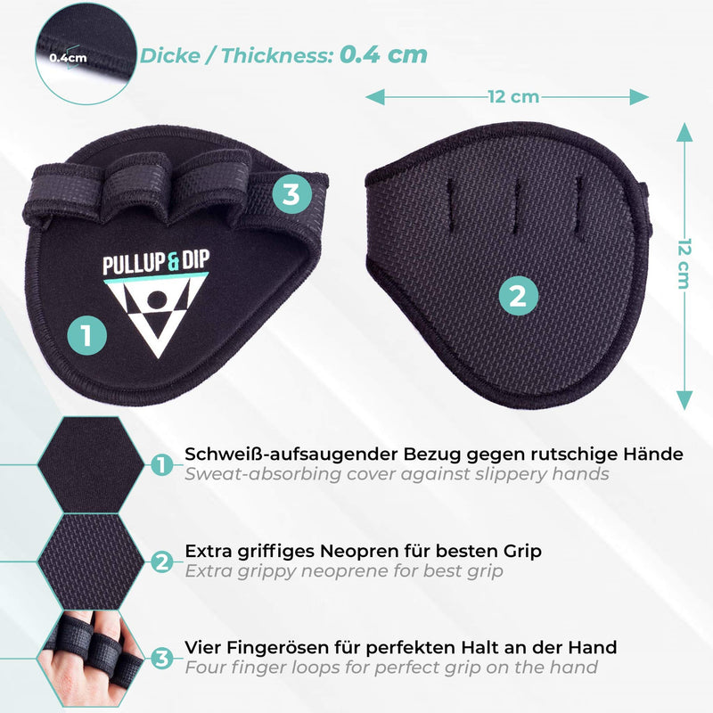 PULLUP & DIP Neoprene Grip Pads Lifting Grips, The Alternative to Gym Workout Gloves, Lifting Pads for Weightlifting, Calisthenics & Powerlifting, No more sweaty Gym Gloves - BeesActive Australia