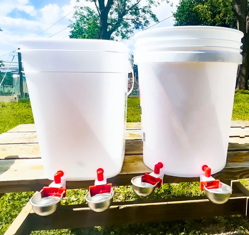 RentACoop® DIY Small Animal Watering Metal Cups KIT for Small Animals/Pet/Bunny/Ferret/Chicken/Hamster/Guinea Pig/Rabbit/Chinchilla/Mouse/Rat (2 Pack) - BeesActive Australia