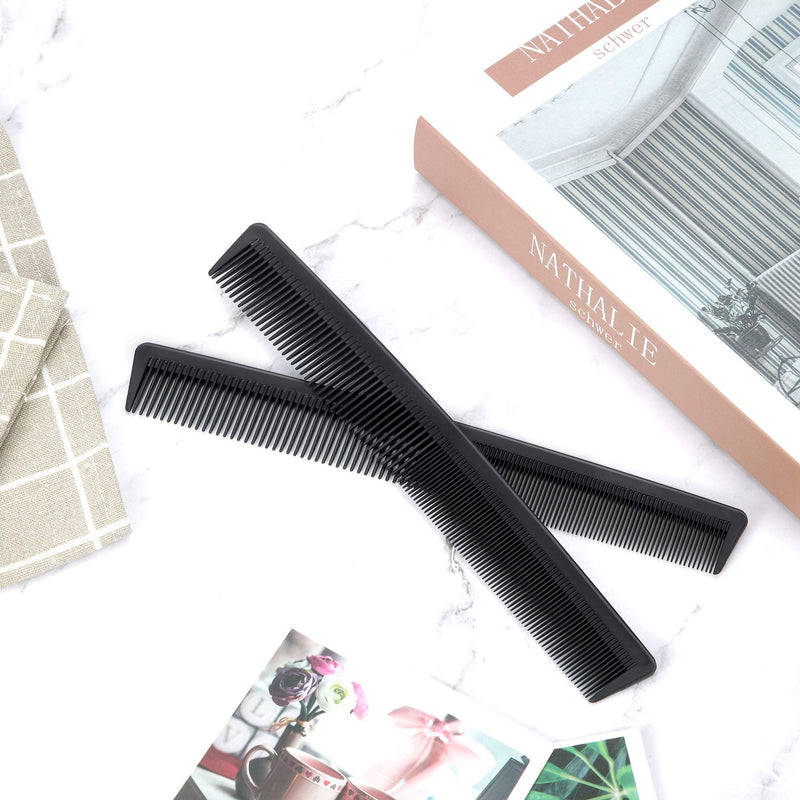 3 Pack Black Carbon Barber Fiber Cutting Comb,Fine Tooth Hair Comb,Hairdressing Styling Combs,Heat Resistant Combs,Styling Combs for Salon (Style G) - BeesActive Australia