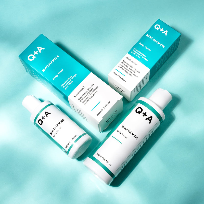 Q+A Niacinamide Daily Toner. A face toner to calm breakouts and de-clog pores. 100ml/3.4fl.oz - BeesActive Australia