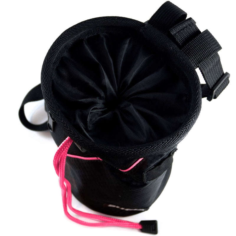 Sukoa Chalk Bag for Rock Climbing - Bouldering Chalk Bag Bucket with Quick-Clip Belt and 2 Large Zippered Pockets - Rock Climbing Gear Equipment Sukoa Pink - BeesActive Australia