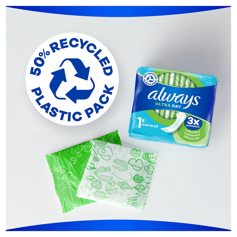 Always Ultra Sanitary Towels, Size 1, Normal, 128 Towels (32 x 4 Packs), BIG PACK, Odour Neutraliser, Super Absorbent Core - BeesActive Australia