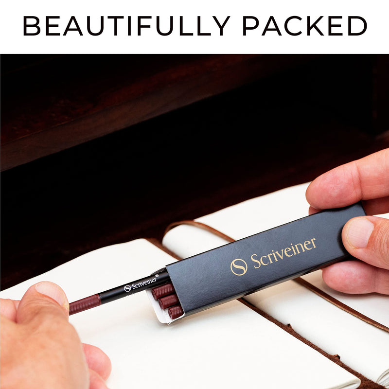 Scriveiner Rollerball Refill Black Medium - 4 Rollerball Refills Designed Pens - Safety Ceramic Non Dry Roller Pen Refill M - Schmidt 888 Size – Made in Germany - BeesActive Australia
