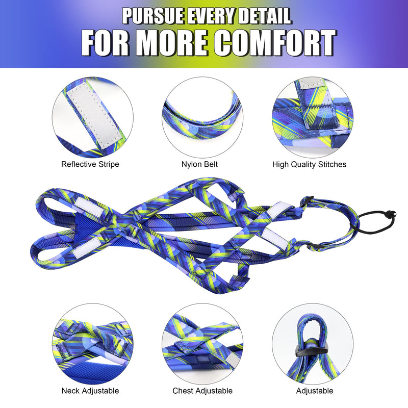 PET ARTIST Dog Weight Pulling Harness,Speed Training,Work Out Dog Sled Harness for Medium,Large Dogs Blue XL:Neck 18"(46cm),Back:22.5-26.5"(58-68cm) - BeesActive Australia
