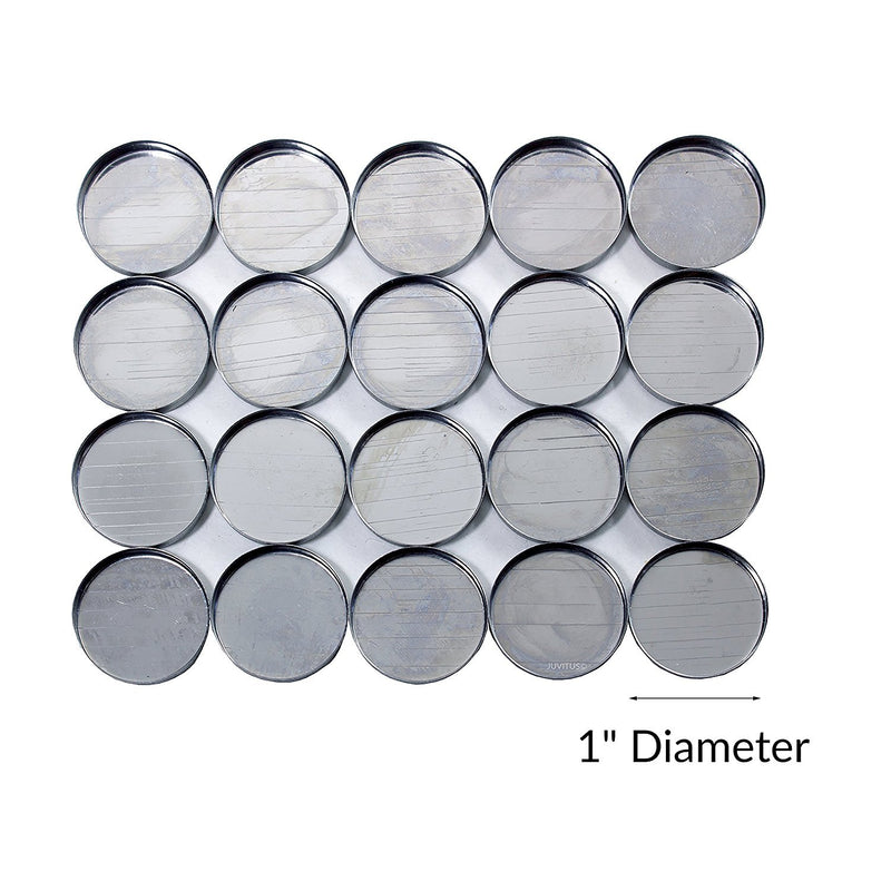 Round Empty Metal Pans for Makeup - 1" inch Diameter (20 pack) For Magnetic Palettes - BeesActive Australia